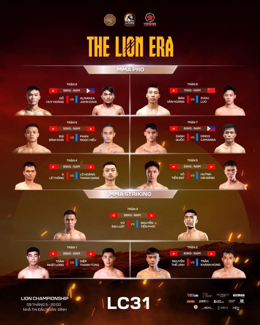 Trực tiếp LION Championship 31: Bàn Văn Hoàng vs Châu La, 20h00 hôm nay 9/5 831726